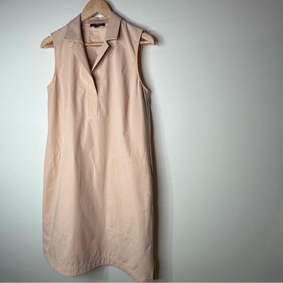 Lafayette 148 Sleeveless Notch Collar Dress – Khaki – 6 – NWOT - Picture 4 of 11